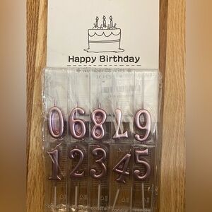 Andie Metallic Pink Number Cake Candles
